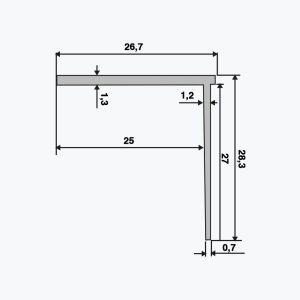 TEMPOLISTEL® B107 Gipso kartono plokštės sustabdymo profilis BA25 - Image 2