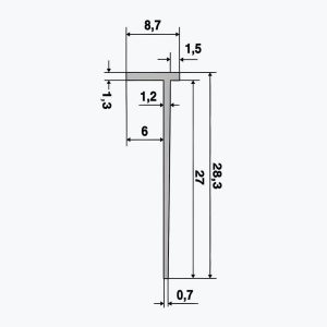 TEMPOLISTEL® B118 BA6 pertvaros užbaigimo profilis - Image 2