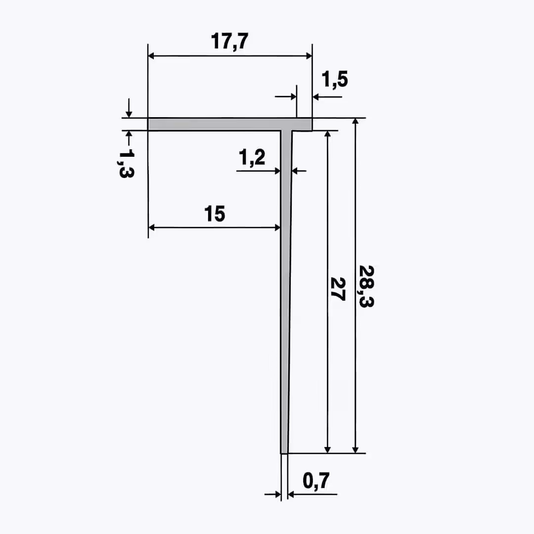 TEMPOLISTEL® B119 BA15 gipso kartono pertvaros užbaigimo profilis - Image 2